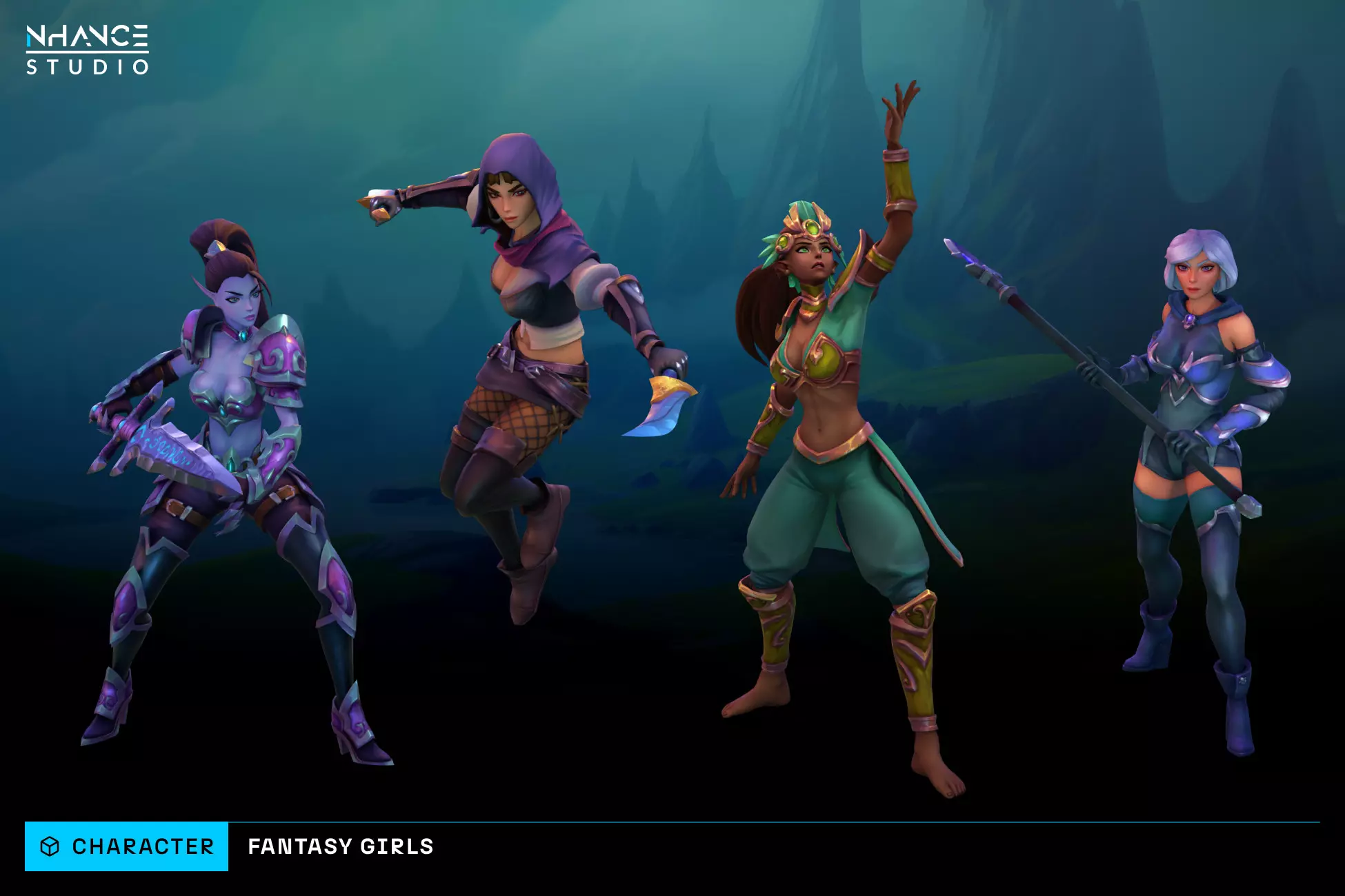 Stylized Fantasy Girls NPC Pack #2
